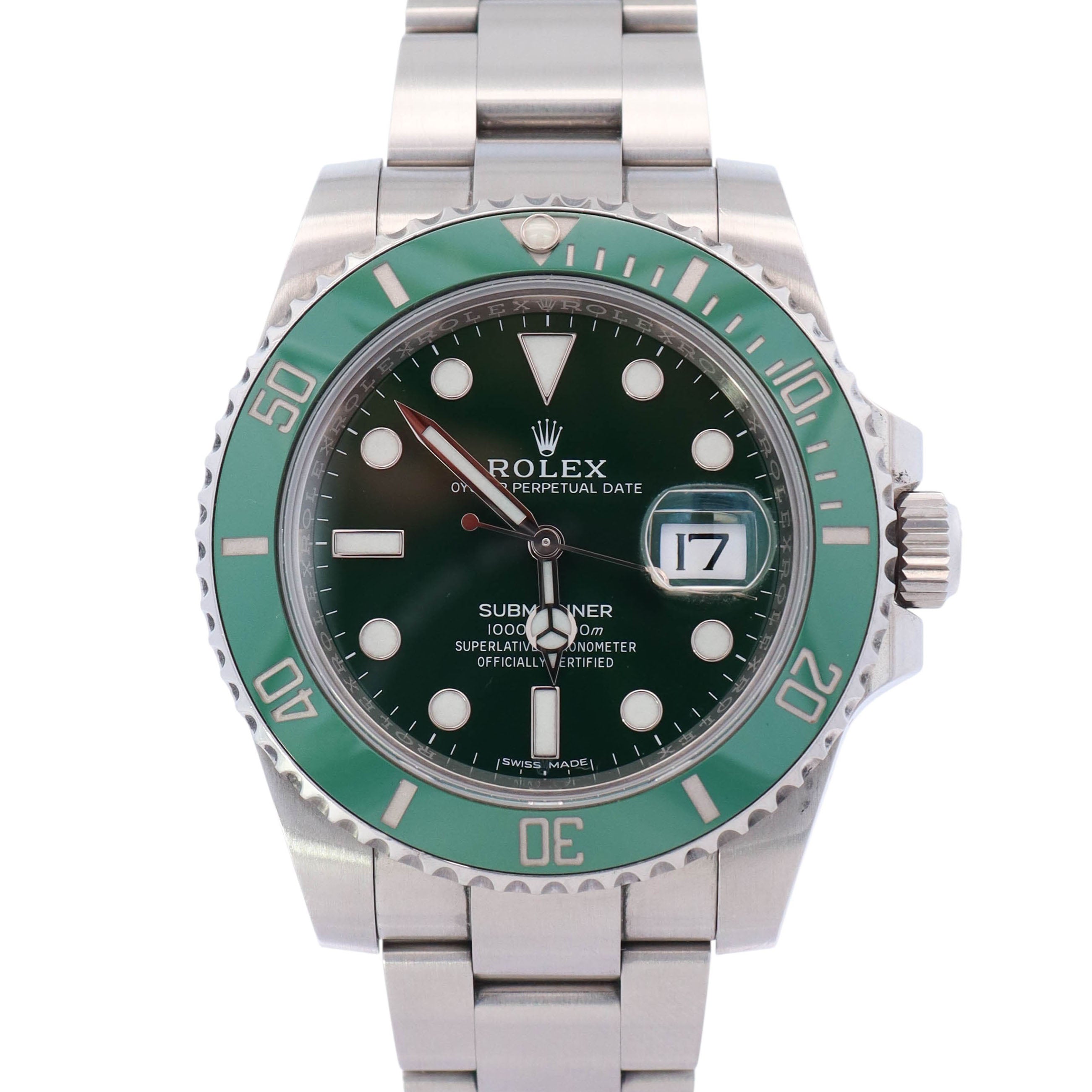 Rolex Submariner 40mm Green Dial Watch Ref# 116610LV - Happy Jewelers Fine Jewelry Lifetime Warranty