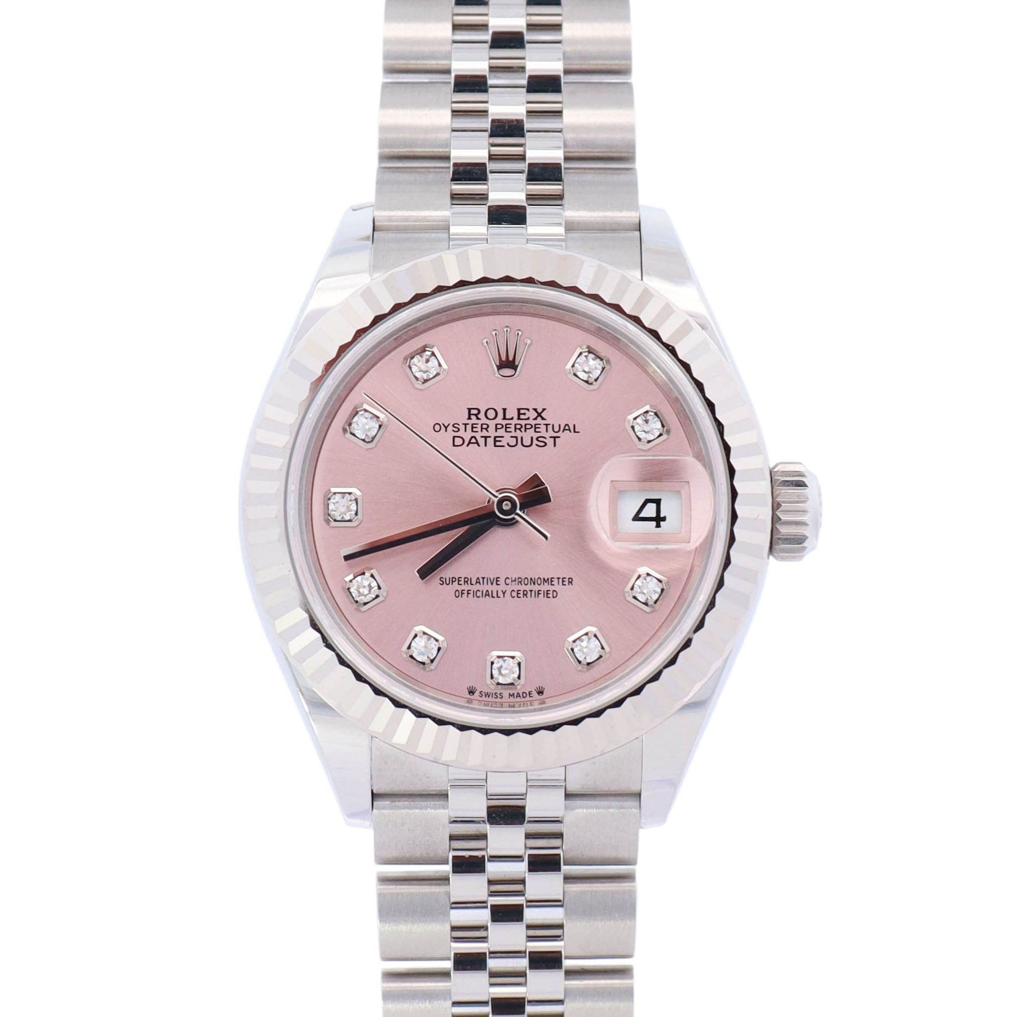 Rolex Datejust 28mm Pink Dial Watch Ref# 279174 - Happy Jewelers Fine Jewelry Lifetime Warranty