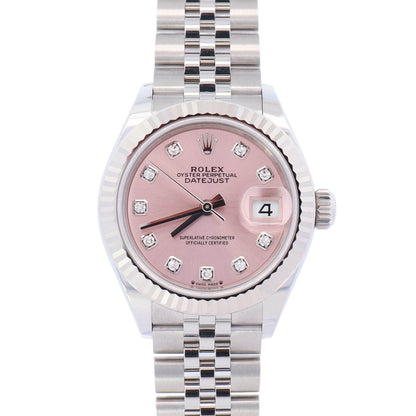 Rolex Datejust 28mm Pink Dial Watch Ref# 279174 - Happy Jewelers Fine Jewelry Lifetime Warranty