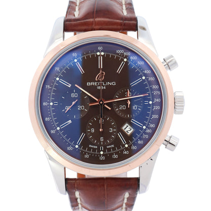 Breitling Transocean 43mm Brown Dial Watch Ref# UB015212/Q594-108W