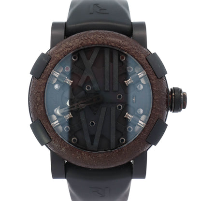 Romain Jerome Titanic-DNA Steampunk 50mm Black Textured Dial Ref# RJ.T.AU.SP.002.01 - Happy Jewelers Fine Jewelry Lifetime Warranty