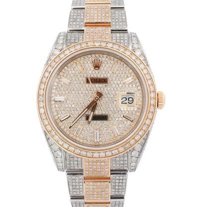 Rolex Datejust 41mm Custom Iced Out Dial Watch Ref# 126333