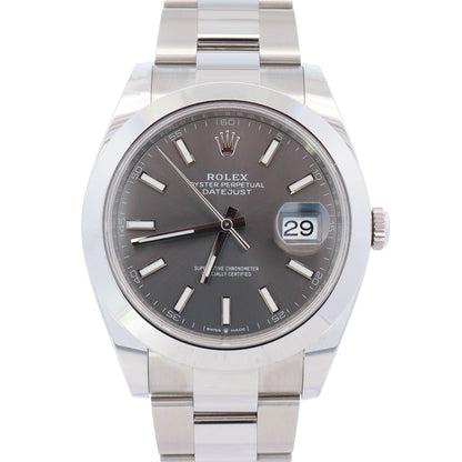 Rolex Datejust 41mm Rhodium Dial Watch Ref# 126300 - Happy Jewelers Fine Jewelry Lifetime Warranty