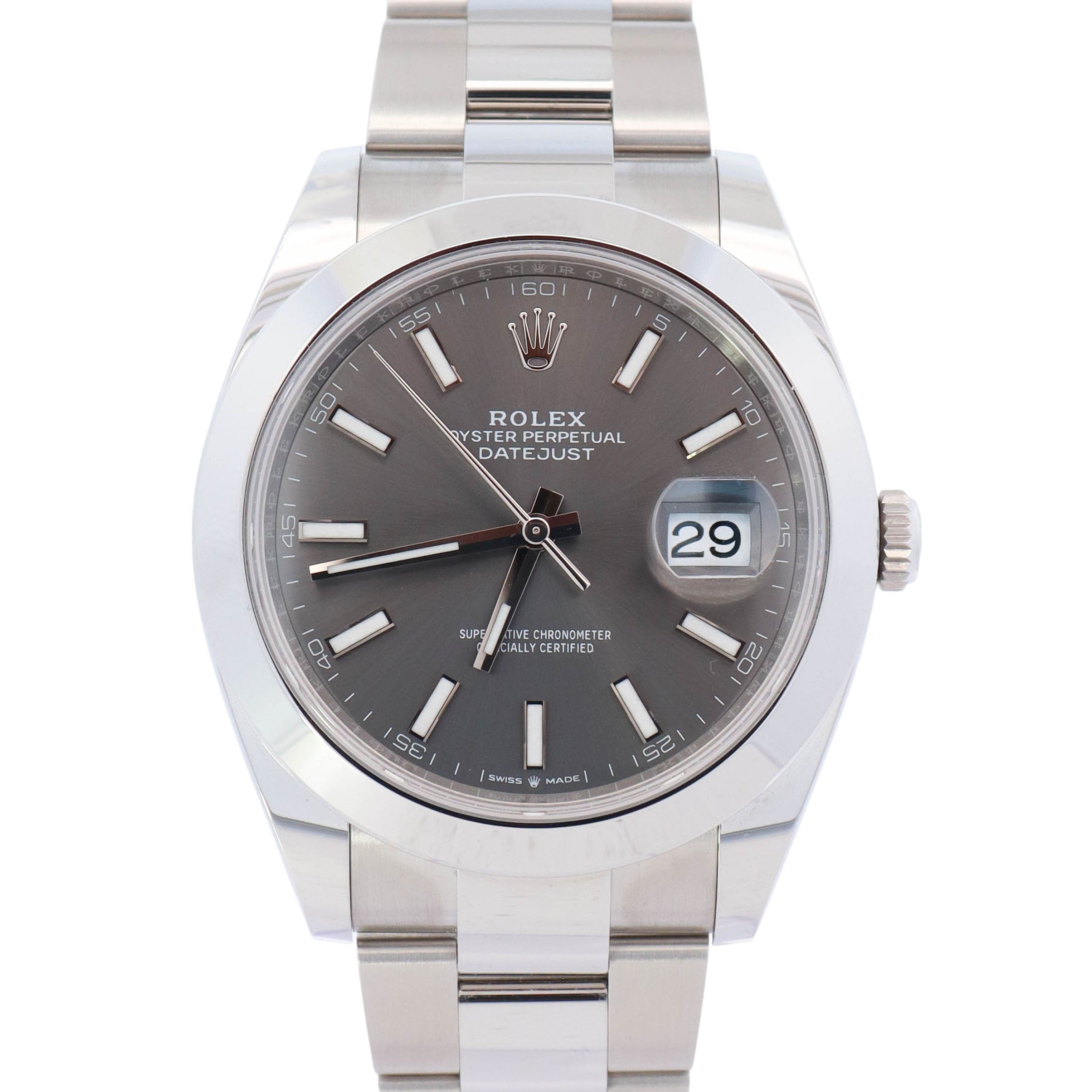 Rolex Datejust 41mm Rhodium Dial Watch Ref# 126300