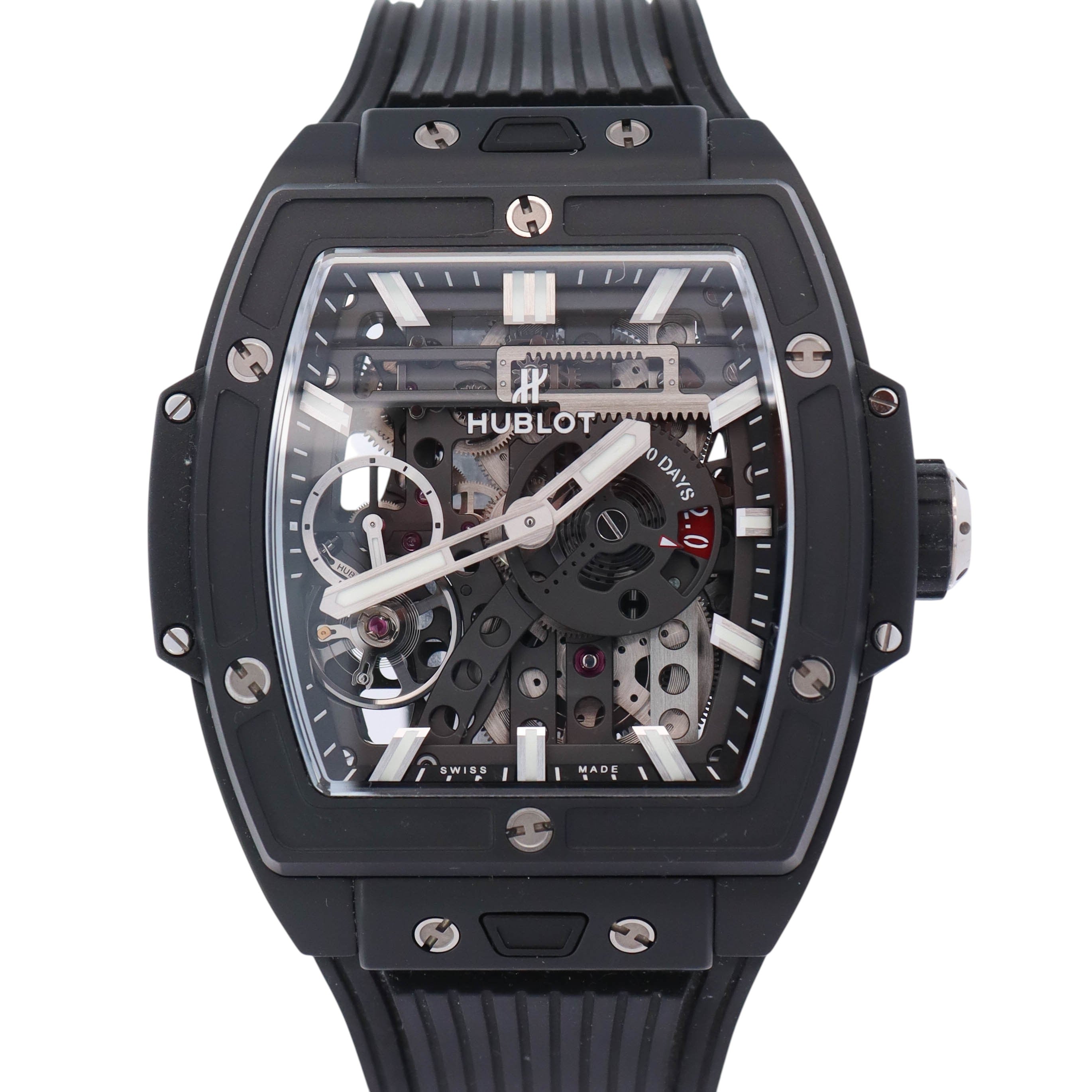 Hublot Spirit of Big Bang 45mm Black Skeleton Dial Watch Ref# 614.CI.1170.RX - Happy Jewelers Fine Jewelry Lifetime Warranty