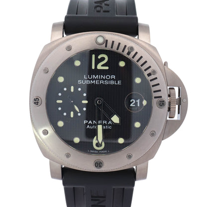 Panerai Luminor Submersible 44mm Black Dial Watch Ref# PAM00025 - Happy Jewelers Fine Jewelry Lifetime Warranty