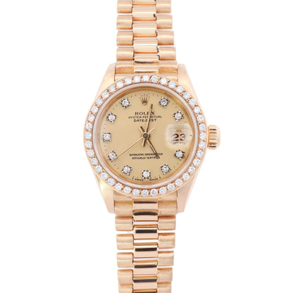 Rolex Datejust 26mm Champagne Dial Watch Ref# 69178 - Happy Jewelers Fine Jewelry Lifetime Warranty