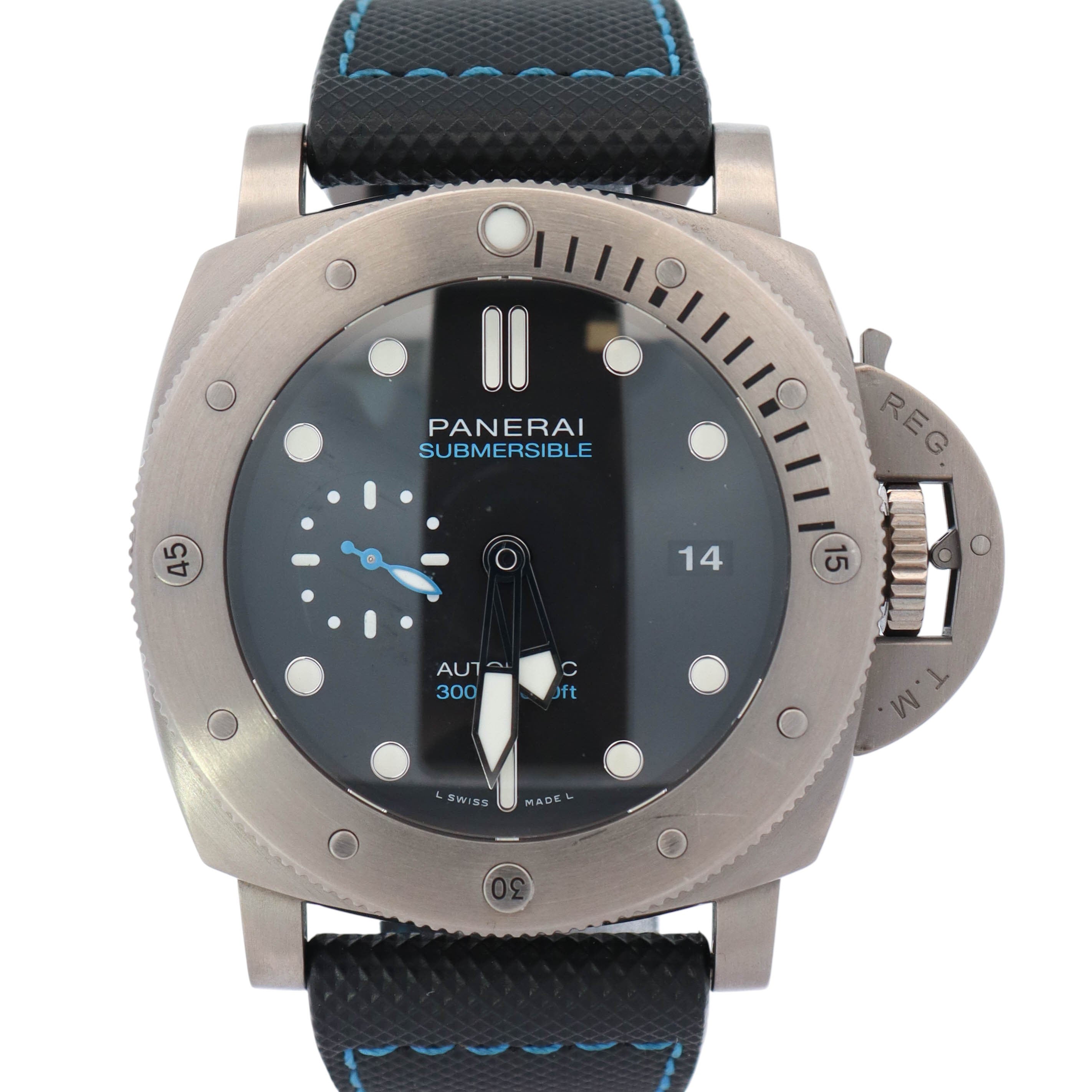 Panerai Luminor Submersible 47mm Black Dial Watch Ref# PAM01305 - Happy Jewelers Fine Jewelry Lifetime Warranty