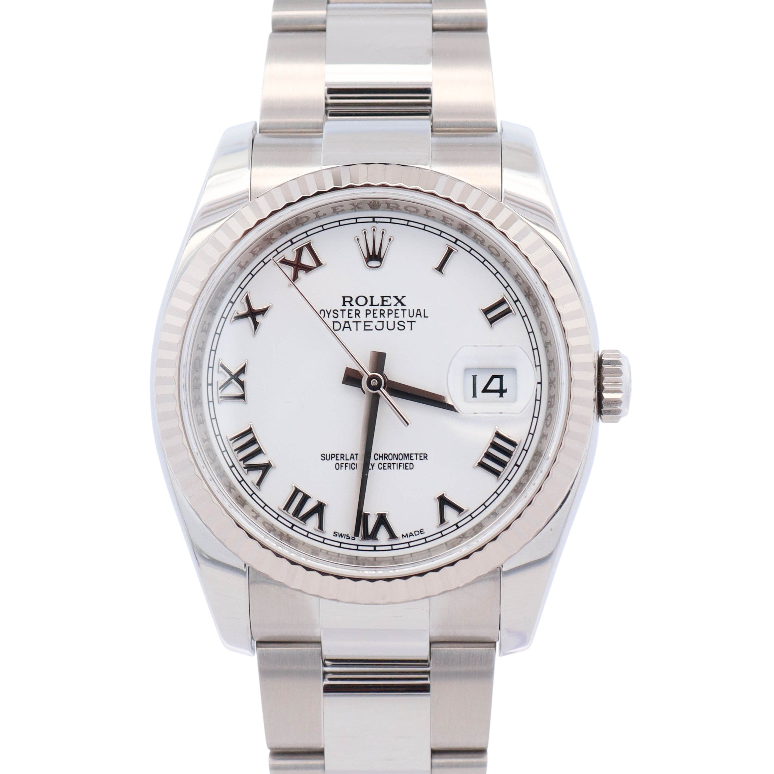 Rolex Datejust 36mm White Dial Watch Ref# 116234