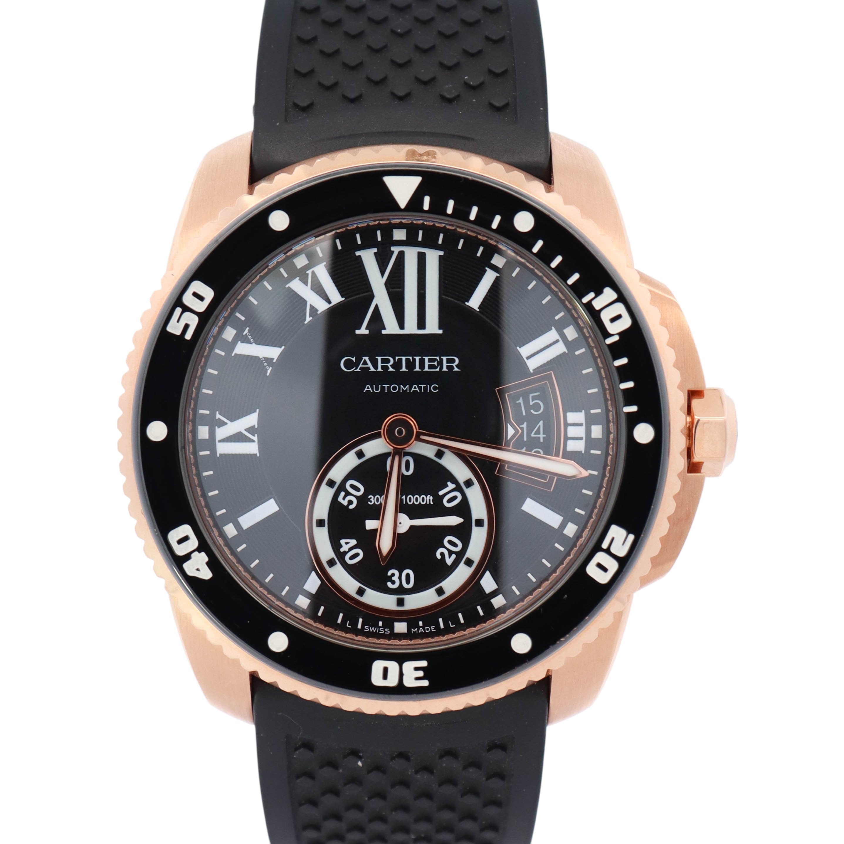 Cartier Calibre 42mm Black Dial Watch Ref# W7100052 - Happy Jewelers Fine Jewelry Lifetime Warranty