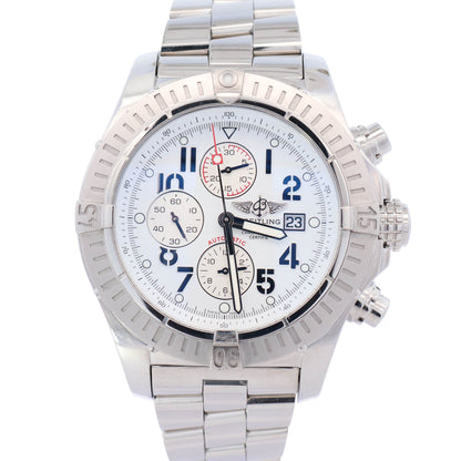 Breitling Super Avenger 48mm White Dial Watch Ref# A13370 - Happy Jewelers Fine Jewelry Lifetime Warranty
