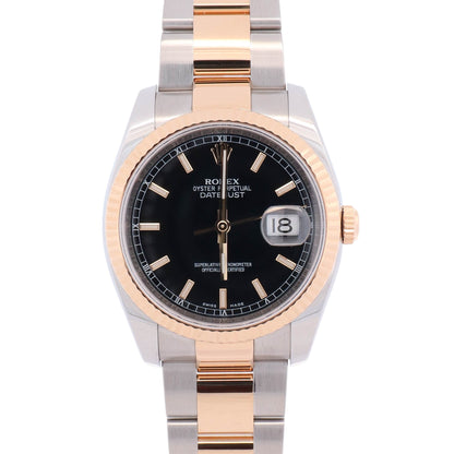 Rolex Datejust 36mm Black Dial Watch Ref# 116233
