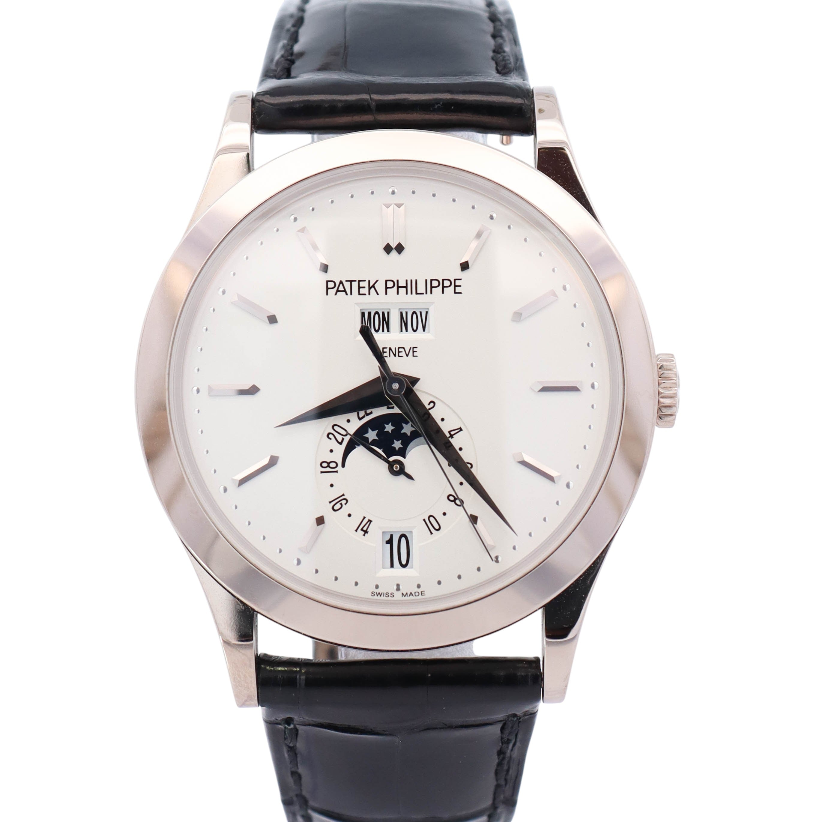 Patek Philippe Annual Calendar 38.5mm White Dial Watch Ref# 5396G-011 - Happy Jewelers Fine Jewelry Lifetime Warranty