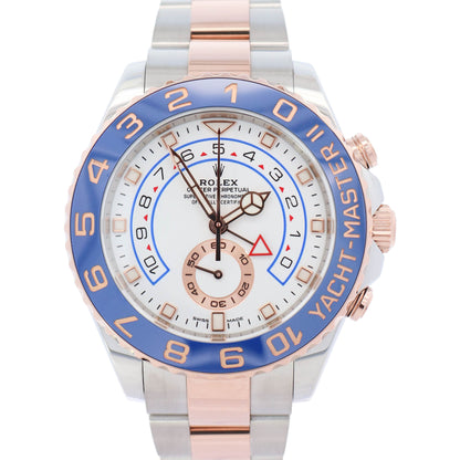 Rolex Yacht-Master II  44mm White Dial Watch Ref# 116681 - Happy Jewelers Fine Jewelry Lifetime Warranty