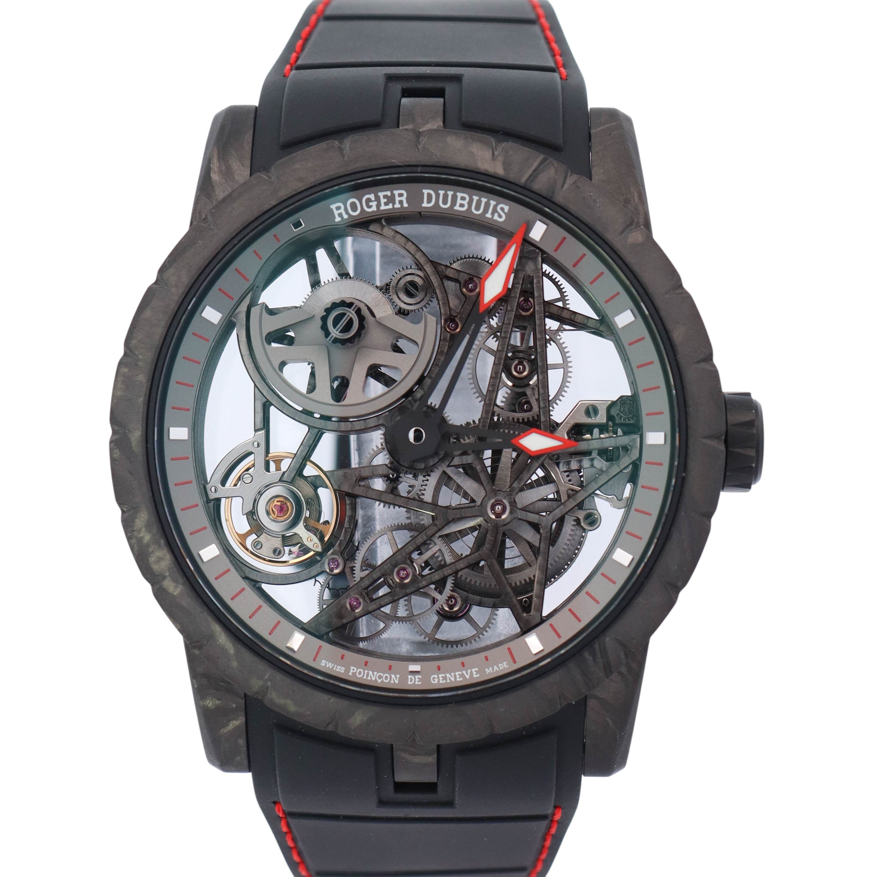 Roger DuBuis Excalibur 42mm Skeleton Dial Watch Ref# DBEX0777 - Happy Jewelers Fine Jewelry Lifetime Warranty