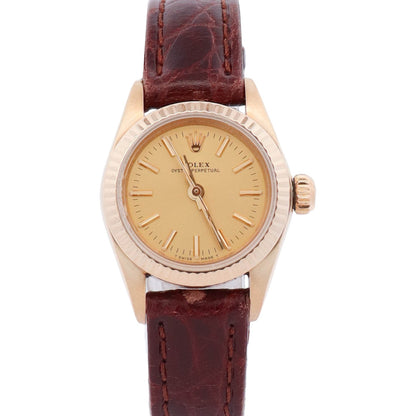 Rolex Oyster Perpetual 24mm Champagne Watch Ref# 67197 - Happy Jewelers Fine Jewelry Lifetime Warranty