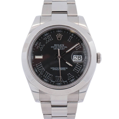 Rolex Datejust 41mm Dark Grey Dial Watch Ref# 116300 - Happy Jewelers Fine Jewelry Lifetime Warranty
