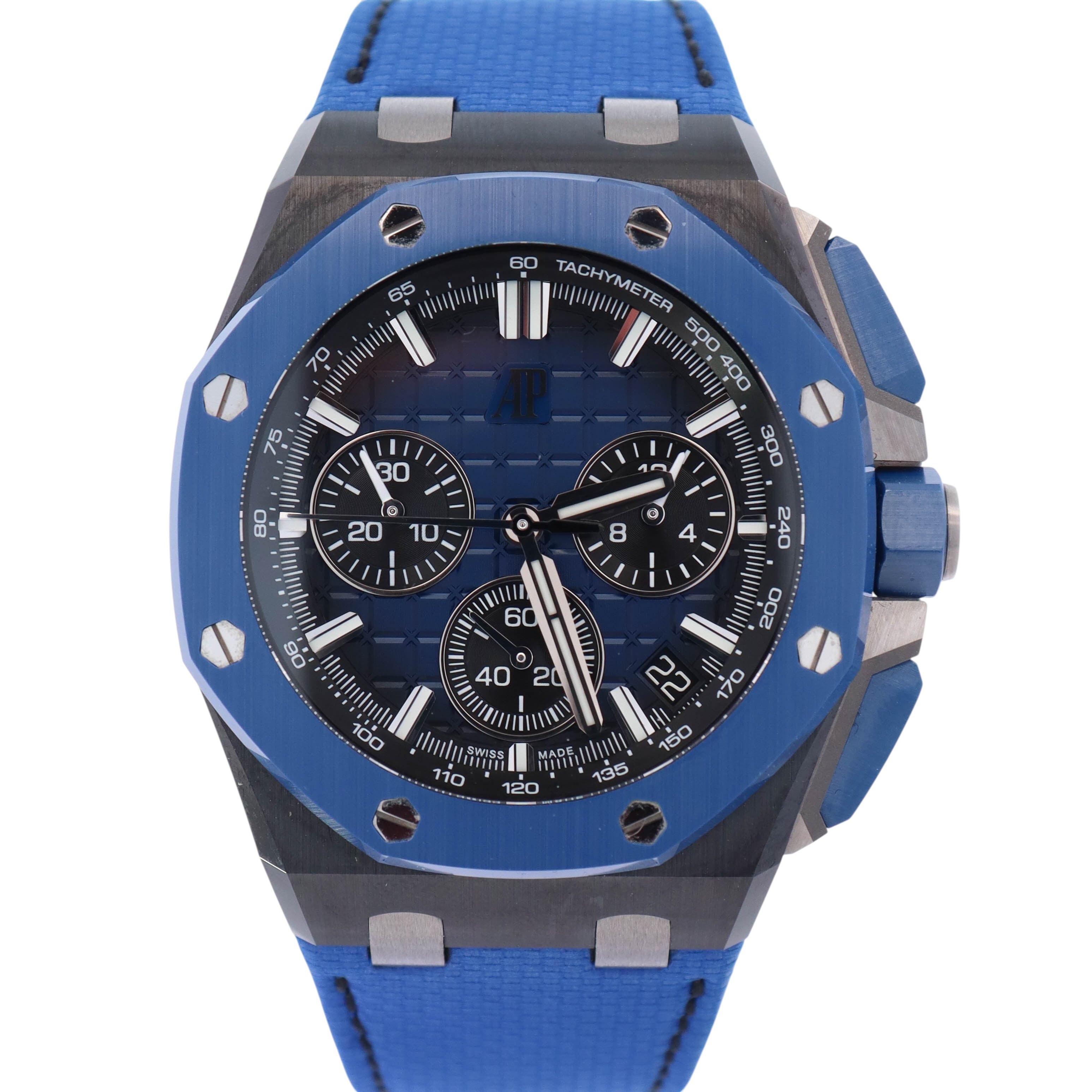 Audemars Piguet Royal Oak Offshore 43mm Blue Dial Watch Ref# 26420CE.OO.A043VE.01