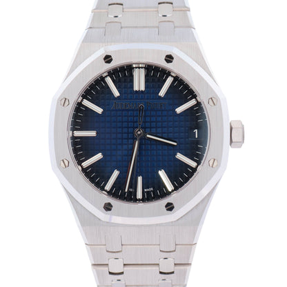 Audemars Piguet Royal Oak 41mm Blue Dial Watch Ref# 15510BC.OO.1320BC.04 - Happy Jewelers Fine Jewelry Lifetime Warranty