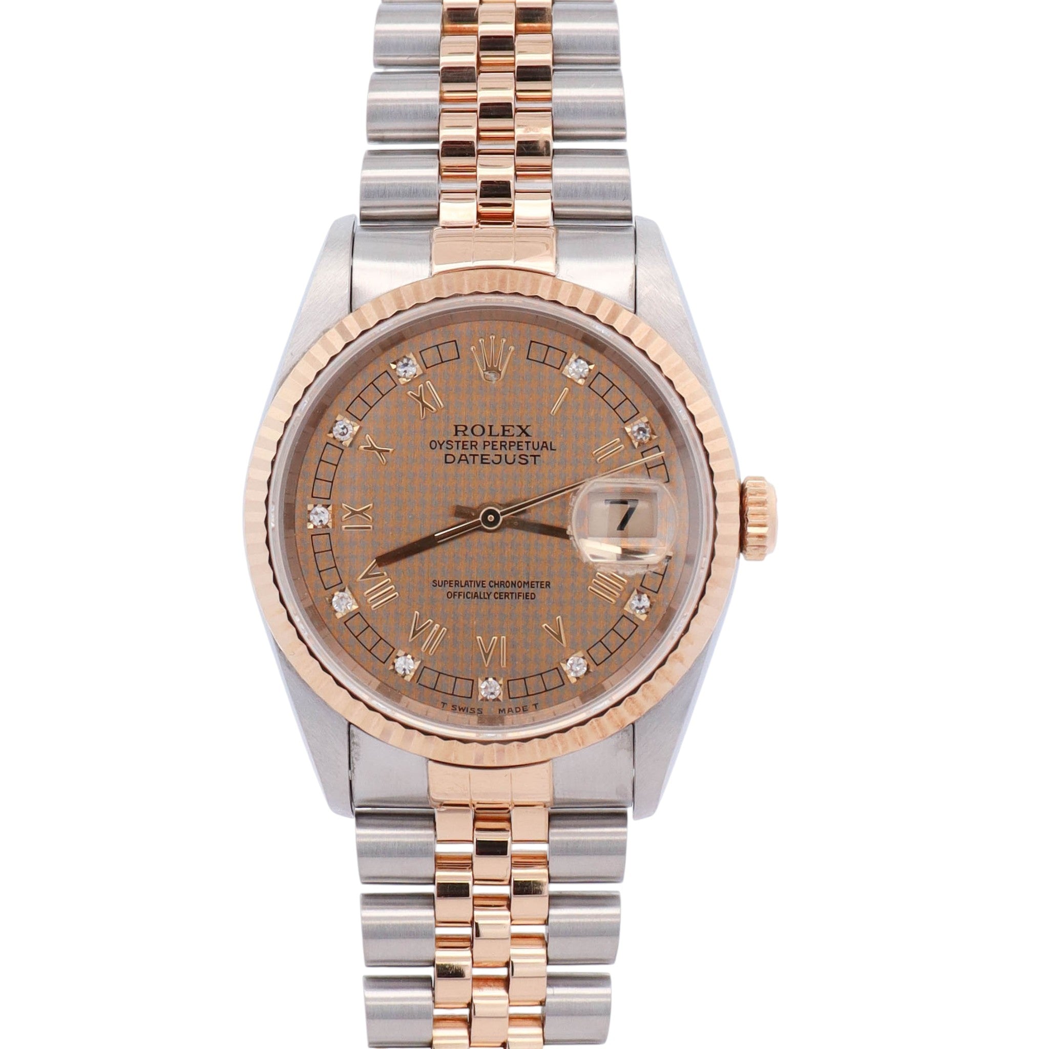 Rolex Datejust 36mm Houndstooth Dial Watch Ref# 16233 - Happy Jewelers Fine Jewelry Lifetime Warranty