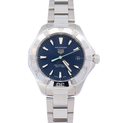 Tag Heuer Aquaracer 34mm Blue Dial Watch Ref# WBP1311.BA0005 - Happy Jewelers Fine Jewelry Lifetime Warranty