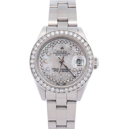 Rolex Oyster Perpetual Date 26mm MOP Dial Watch Ref# 69160 - Happy Jewelers Fine Jewelry Lifetime Warranty