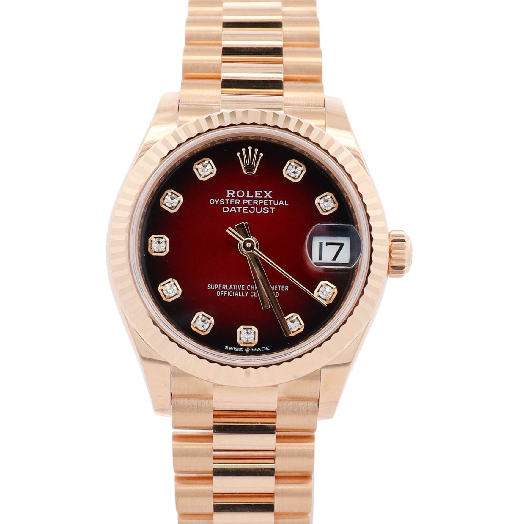 Rolex Datejust 31mm Red Ombre Dial Watch Ref# 278278 - Happy Jewelers Fine Jewelry Lifetime Warranty