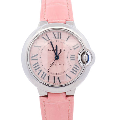 Cartier Ballon Bleu 33mm Pink Dial Watch Ref# WSBB0002 - Happy Jewelers Fine Jewelry Lifetime Warranty