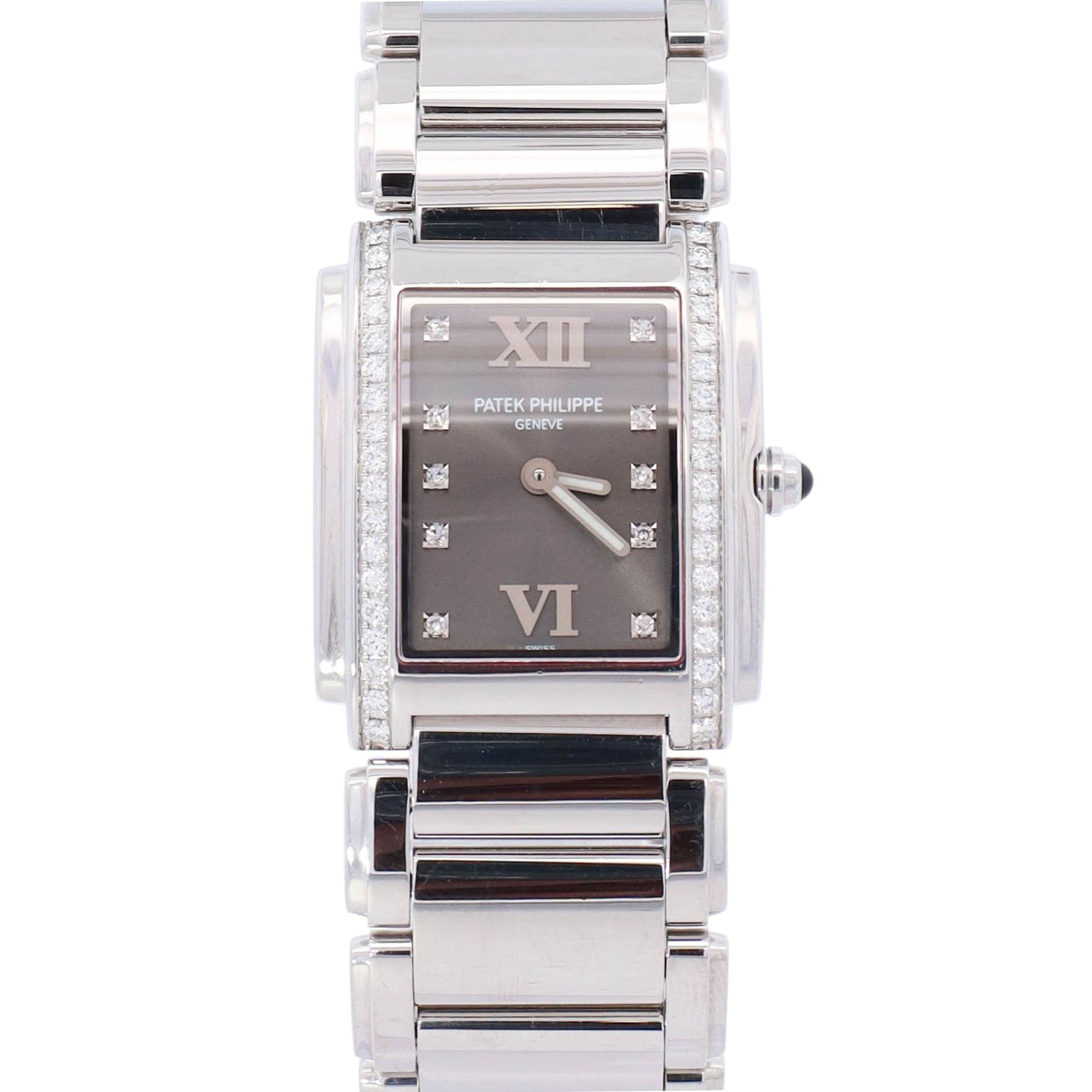 Patek Philippe Twenty-Four 25mm Grey Dial Watch Ref# 4910/10A-010 - Happy Jewelers Fine Jewelry Lifetime Warranty