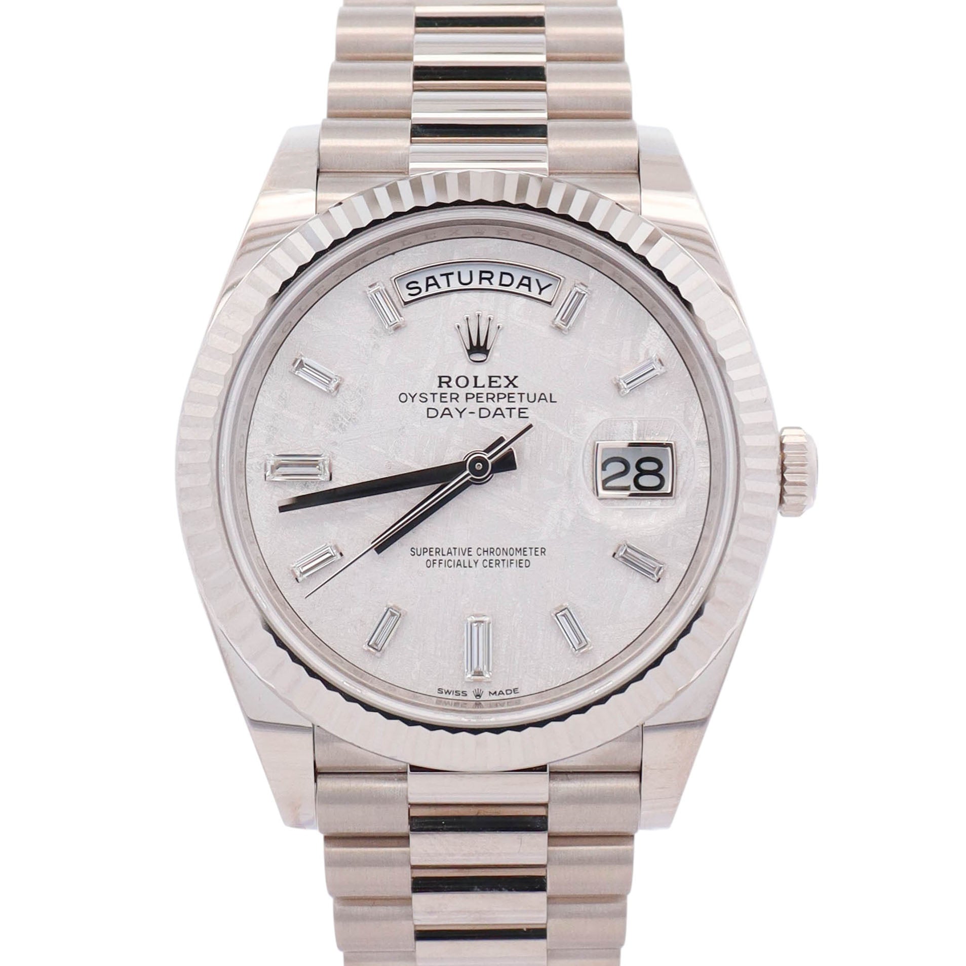 Rolex Day-Date 40mm Meteorite Dial Watch Ref# 228239 - Happy Jewelers Fine Jewelry Lifetime Warranty