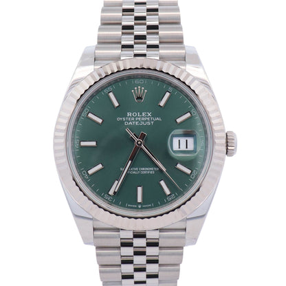 Rolex Datejust 41mm Green Dial Watch Ref# 126334 - Happy Jewelers Fine Jewelry Lifetime Warranty