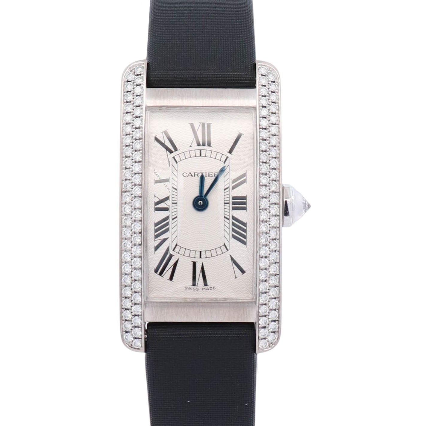 Cartier Tank Americane 27mm Silver Dial Watch Ref# WB702651 - Happy Jewelers Fine Jewelry Lifetime Warranty