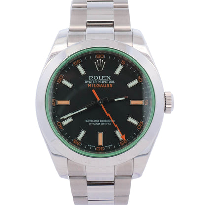 Rolex Milgauss 40mm Black Dial Watch Ref# 116400GV - Happy Jewelers Fine Jewelry Lifetime Warranty