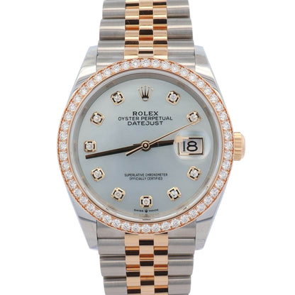 Rolex Datejust 36mm MOP Dial Watch Ref# 126283RBR - Happy Jewelers Fine Jewelry Lifetime Warranty