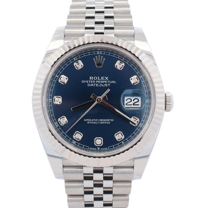 Rolex Datejust 41mm Blue Dial Watch Ref# 126334 - Happy Jewelers Fine Jewelry Lifetime Warranty