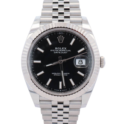 Rolex Datejust 41mm Black Dial Watch Ref# 126334 - Happy Jewelers Fine Jewelry Lifetime Warranty