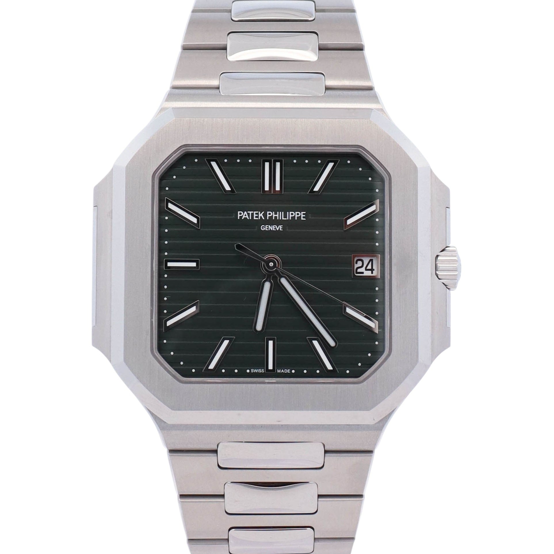 Patek Philippe Cubitis 45mm Green Dial Watch Ref# 5821/1A-001 - Happy Jewelers Fine Jewelry Lifetime Warranty