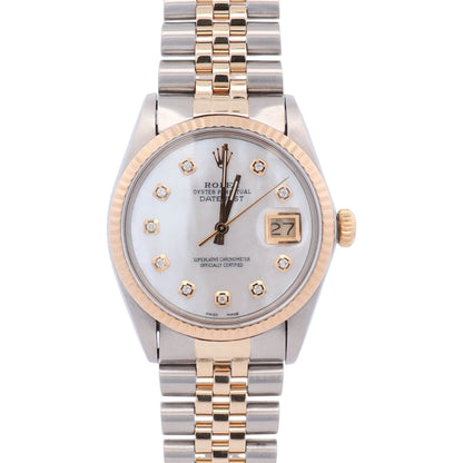 Rolex Datejust 36mm MOP Dial Watch Ref# 16013 - Happy Jewelers Fine Jewelry Lifetime Warranty