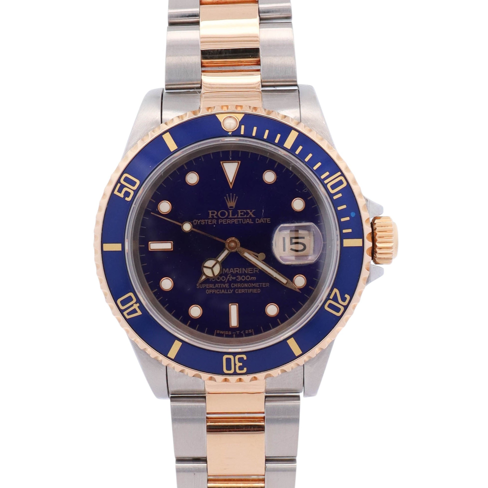 Rolex Submariner 40mm Blue Dial Watch Ref# 16613 - Happy Jewelers Fine Jewelry Lifetime Warranty