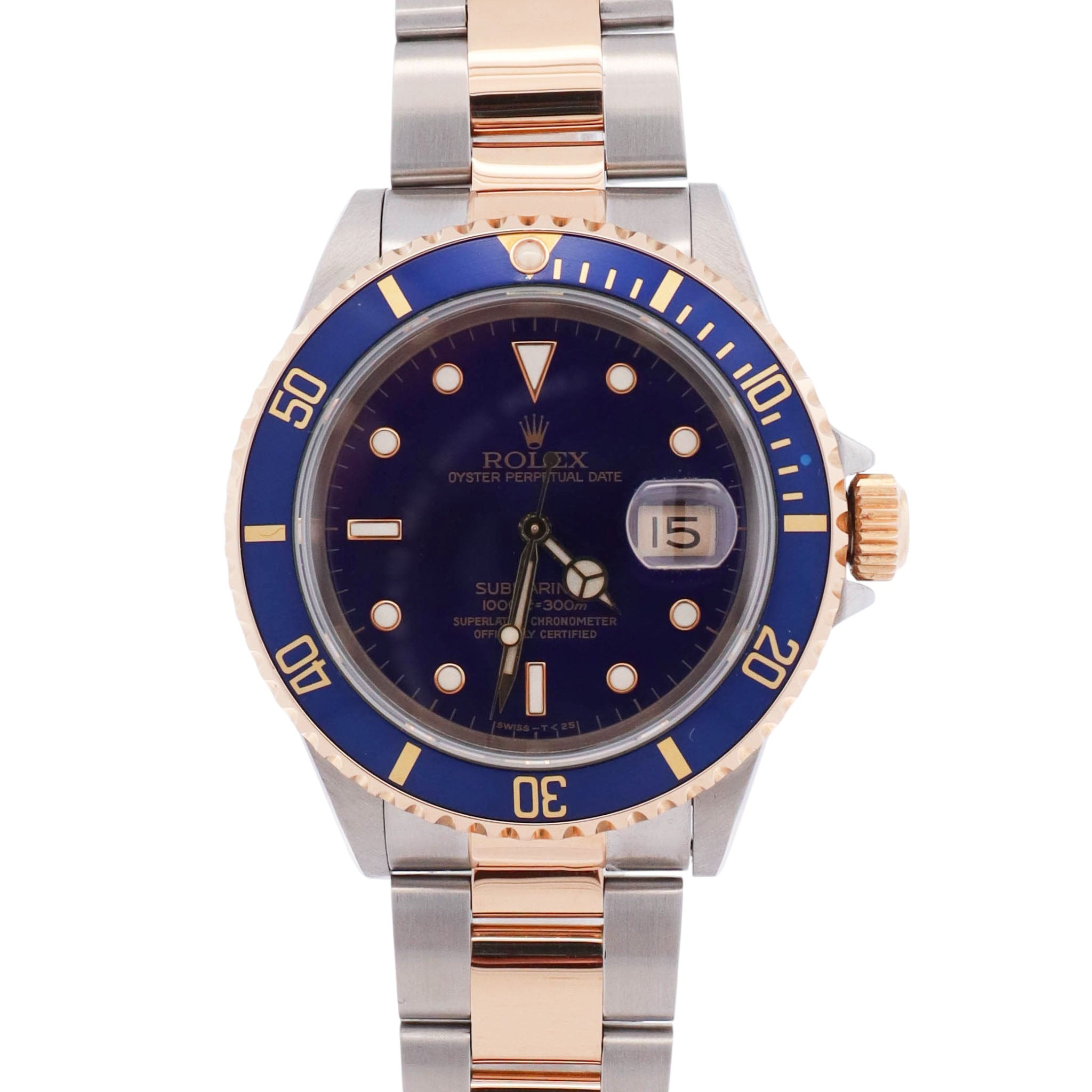 Rolex Submariner 40mm Blue Dial Watch Ref# 16613 - Happy Jewelers Fine Jewelry Lifetime Warranty