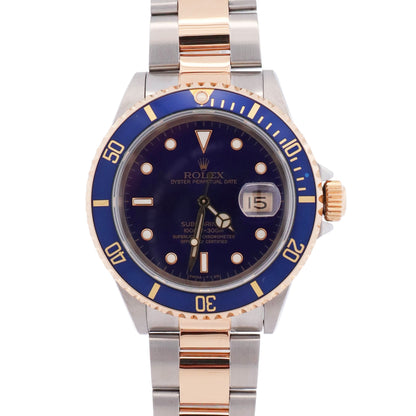 Rolex Submariner 40mm Blue Dial Watch Ref# 16613 - Happy Jewelers Fine Jewelry Lifetime Warranty
