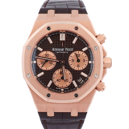 Audemars Piguet Royal Oak Rose Gold 41mm Chocolate Dial Watch Ref# 26239OR.OO.D821CR.01