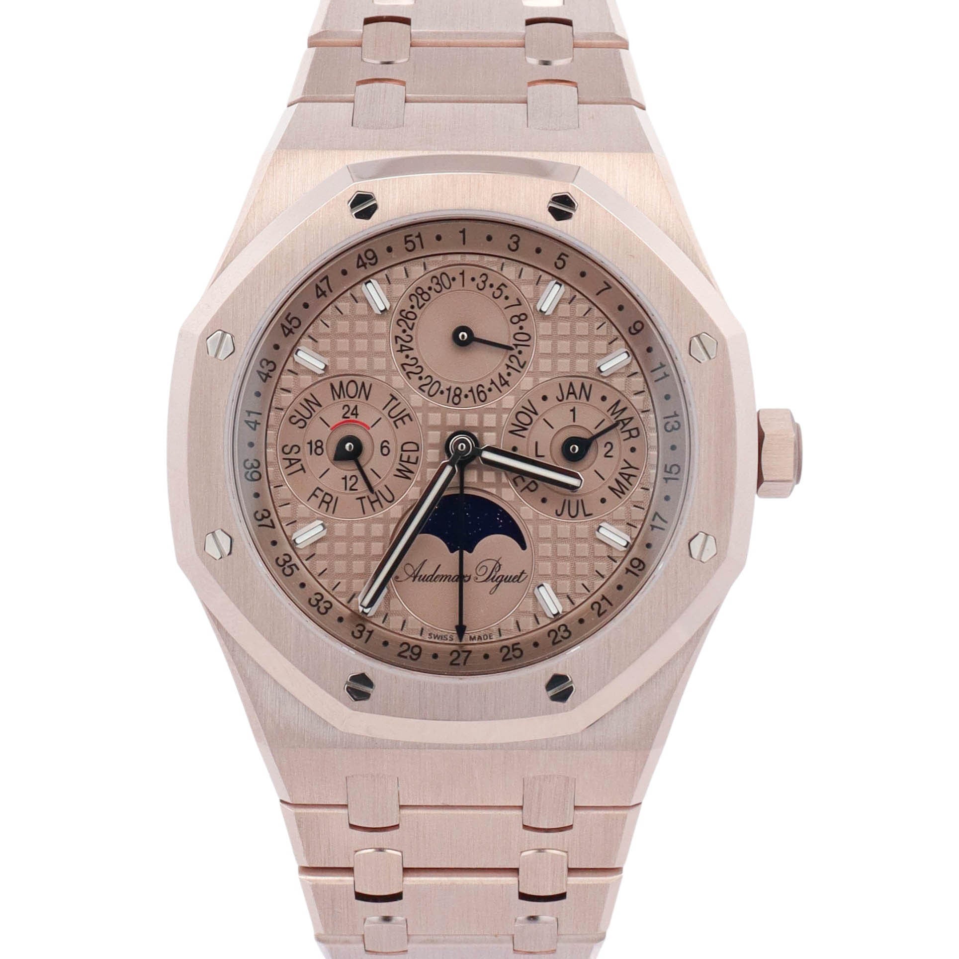 Audemars Piguet Royal Oak Perpetual Calendar 41mm Sand Gold Dial Watch Ref# 26674SG.OO.1320SG.01 - Happy Jewelers Fine Jewelry Lifetime Warranty