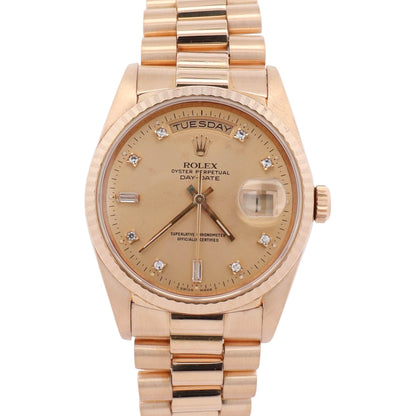 Rolex Day-Date 36mm Champagne Dial Watch Ref# 18238 - Happy Jewelers Fine Jewelry Lifetime Warranty