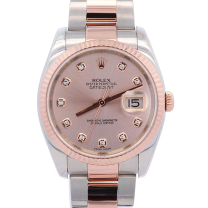 Rolex Datejust 36mm Sundust Pink Dial Watch Ref# 116231 - Happy Jewelers Fine Jewelry Lifetime Warranty
