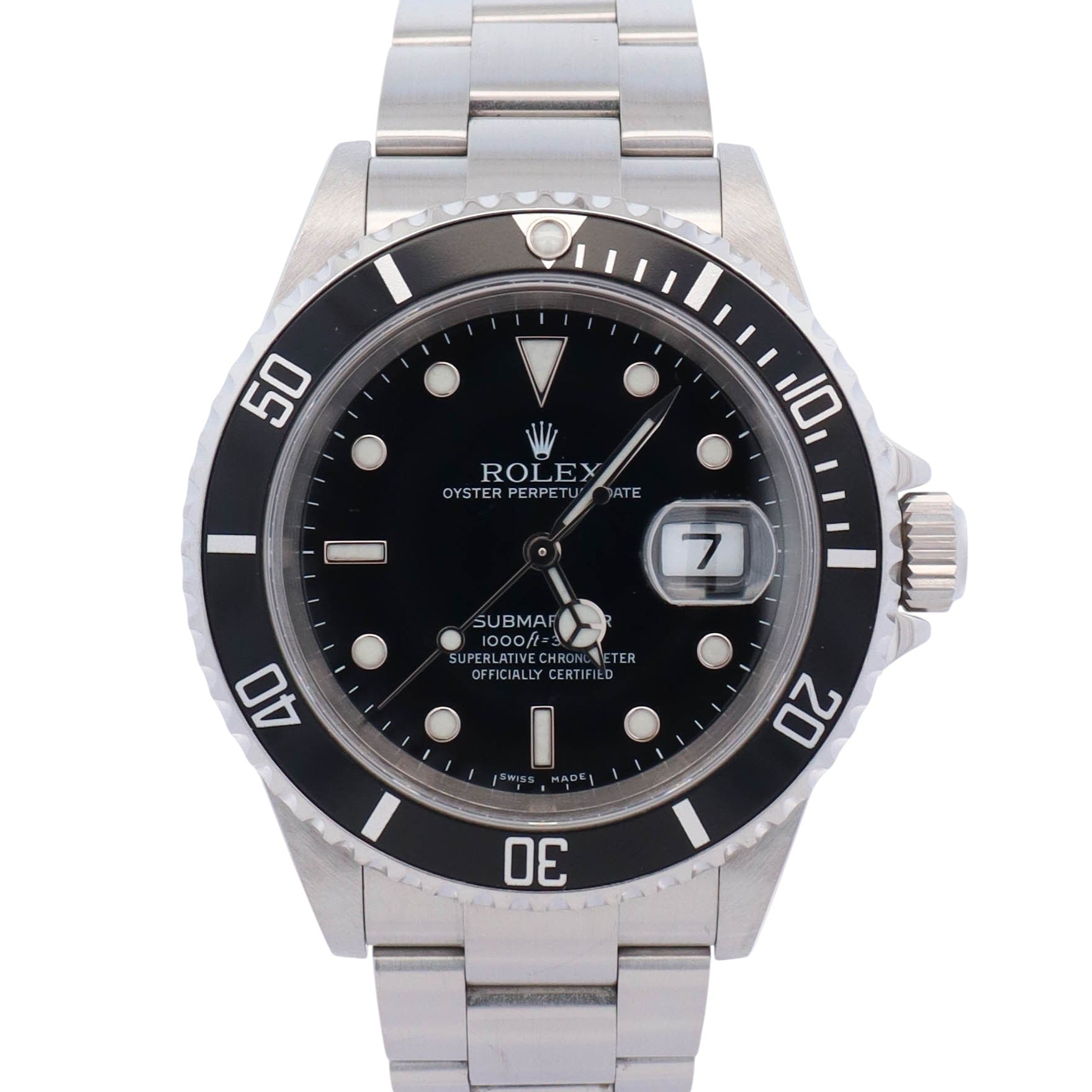 Rolex Submariner Stainless Steel 40mm Black Dial Watch Ref# 16610 - Happy Jewelers Fine Jewelry Lifetime Warranty