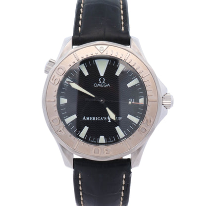 Omega Seamaster Diver America's Cup Limited Edition 41.5mm Black Dial Watch Ref#  2533.50.00 - Happy Jewelers Fine Jewelry Lifetime Warranty