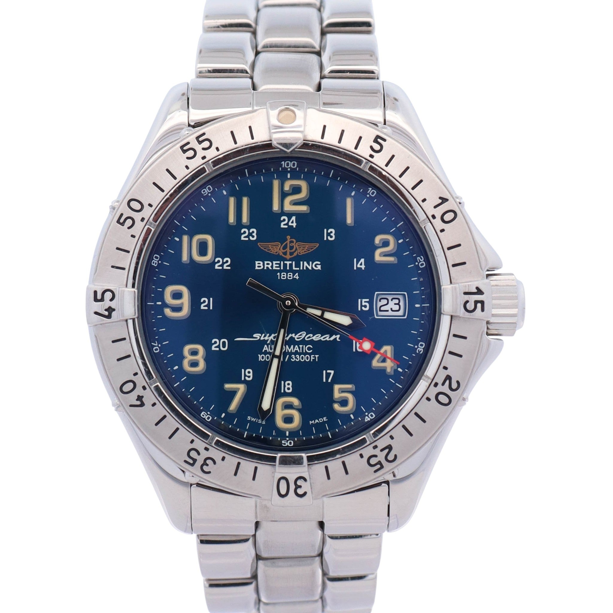 Breitling Superocean 41mm Blue Dial Watch Ref# A17040 – Happy Jewelers