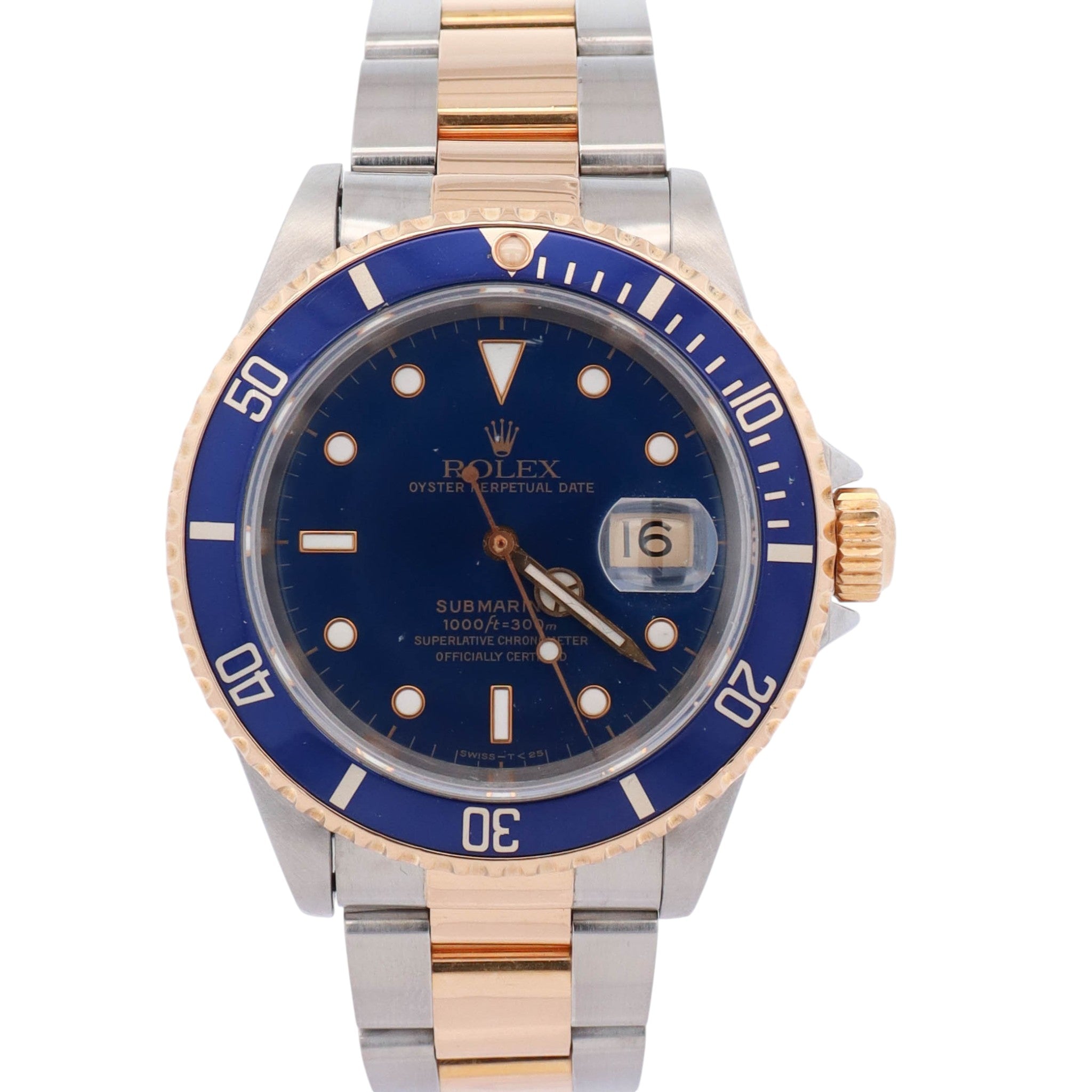 Rolex Submariner 40mm Blue Dial Watch Ref# 16613 - Happy Jewelers Fine Jewelry Lifetime Warranty