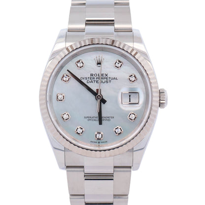 Rolex Datejust 36mm MOP Dial Watch Ref# 126234 - Happy Jewelers Fine Jewelry Lifetime Warranty